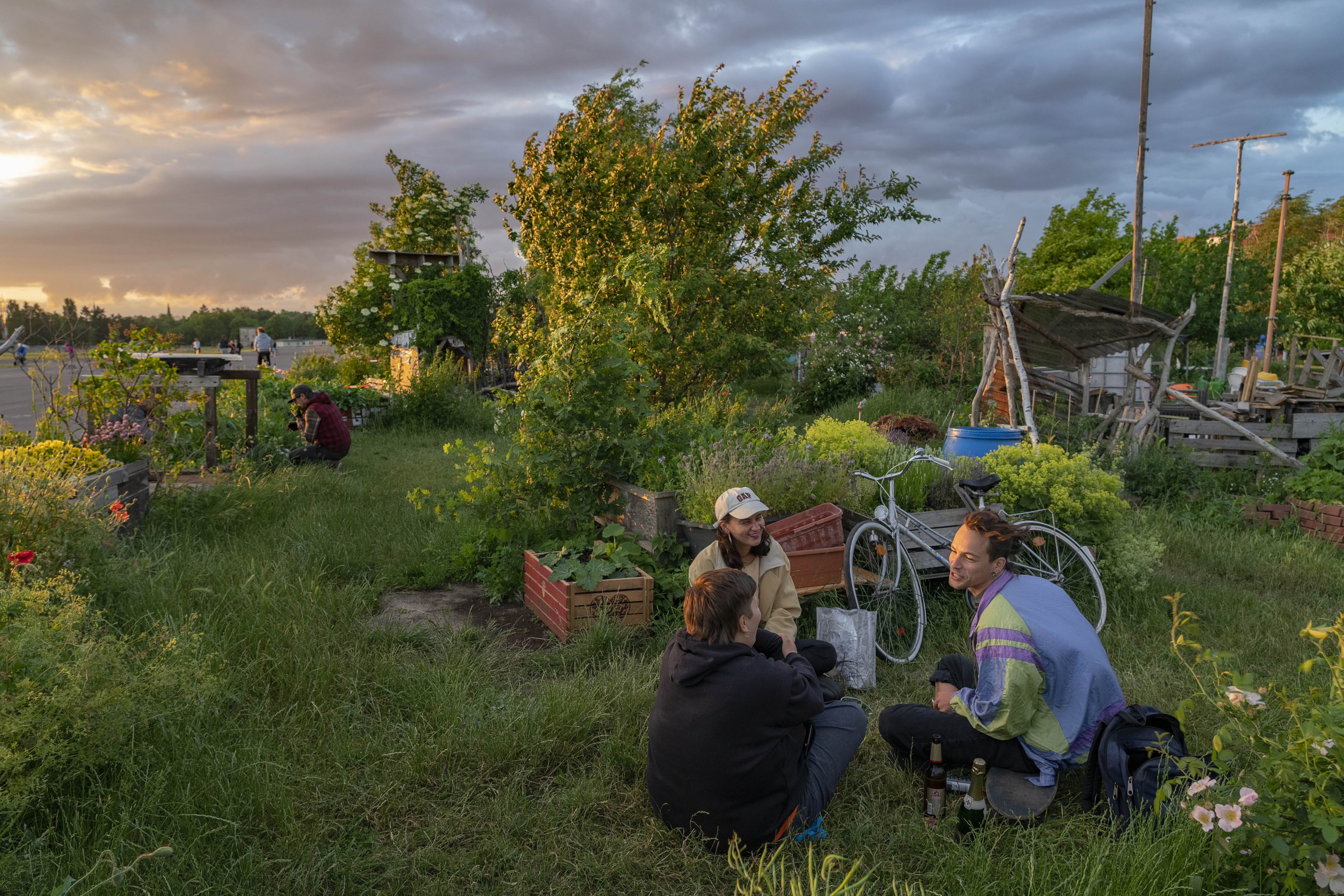 People in community garden